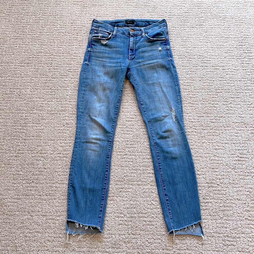 Women’s Mother Jeans.  The Looker Ankle Step Fray.